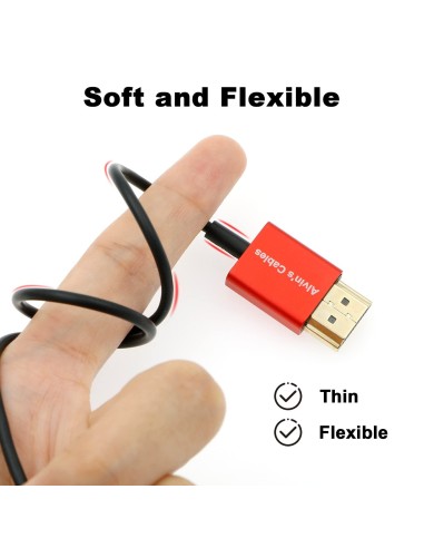 Alvin's Cables 8K Micro-HDMI to HDMI Ultra-Thin Cable