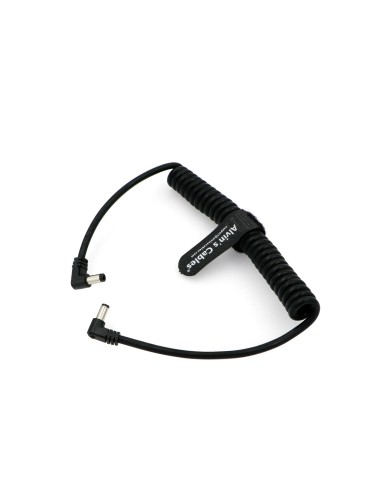 Alvin's Cables DC Power Cord 5.5 x 2.1mm Right Angle Coiled Cable